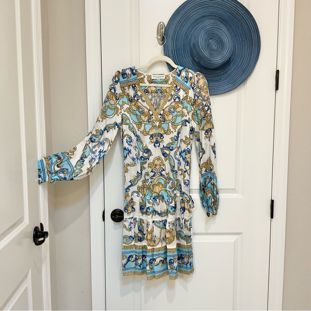 Hale Bob Garland Blouson Dress Size M, EUC - Picture 2 of 6